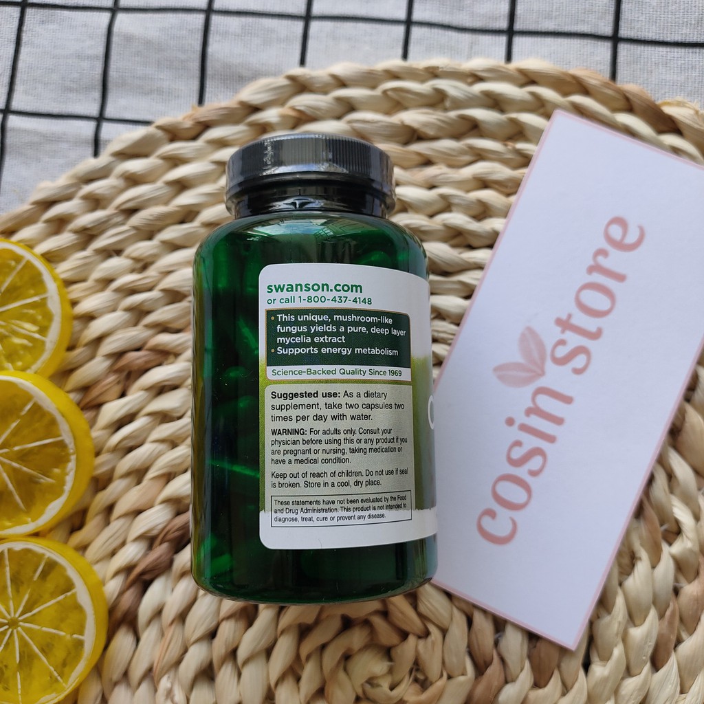 Viên uống Đông Trùng Hạ Thảo Cordyceps Swanson 120 viên | Thế Giới Skin Care