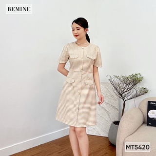 Đầm cổ tròn phối túi BEMINE MT5420DA