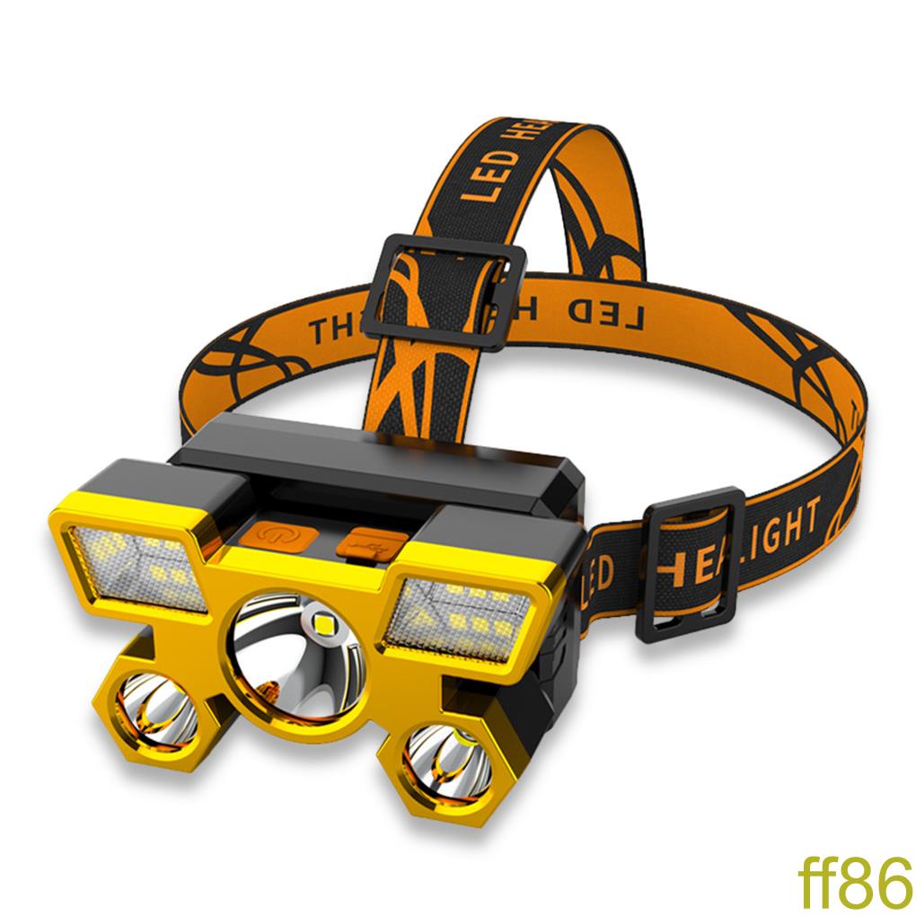 [ff86]Rechargeable Headlamp ABS Torch Life Waterproof Tools Portable Headlight Head Lantern Lamp Accessory for Camping