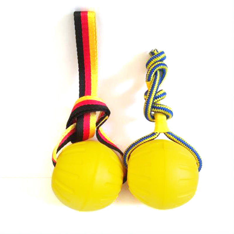 Bóng cao su có dây đeo dùng huấn luyện thú cưng tiện lợi