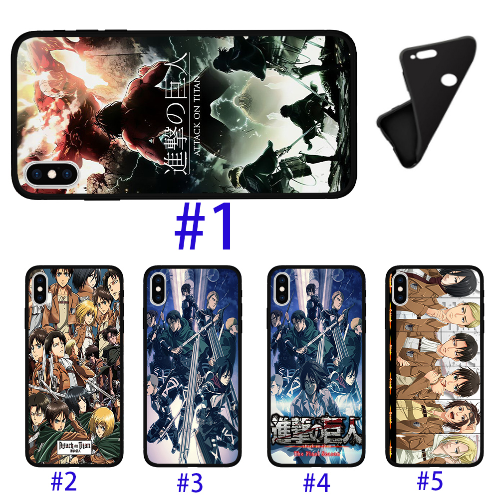 Ốp Lưng Silicone Họa Tiết Hoạt Hình Attack On Titan Thời Trang Cho Oppo A9 2020 A31 A8 A3S A5 2018 A52 A72 A92 Reno 4 A32 A53 A5S A7 Pro A12 R17