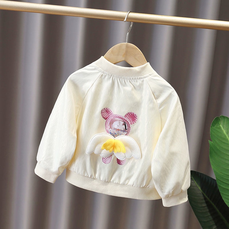 Áo Khoác Bóng Chày Dễ Thương Cho Bé Gái