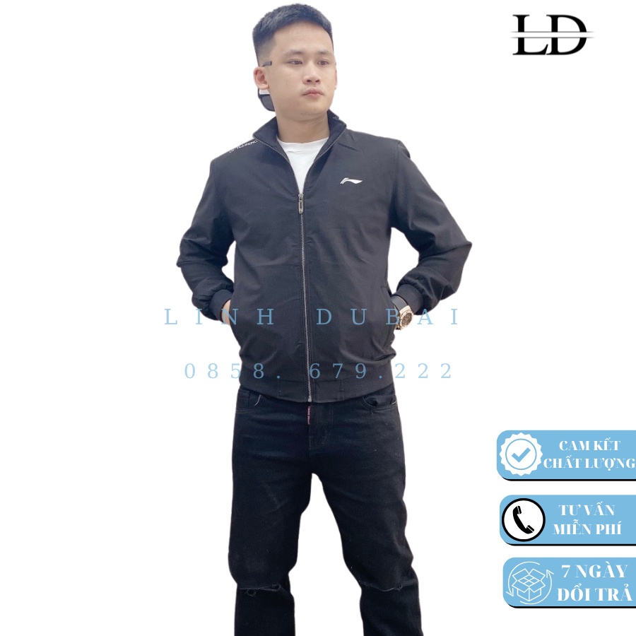 Áo khoác gió nam lining màu đen, áo gió nam 2 lớp cản gió ngăn tia UV tuyệt đối