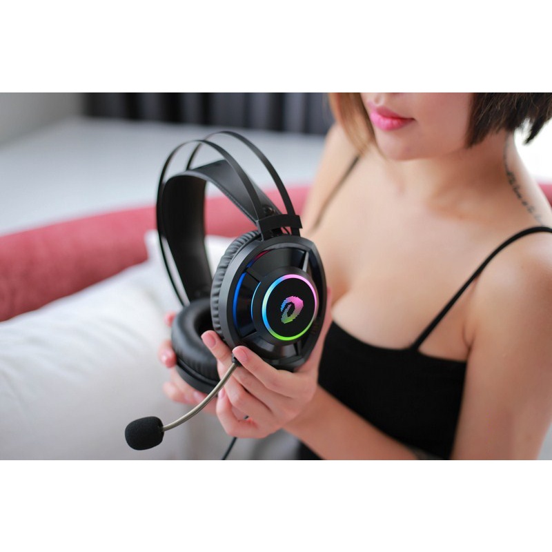 Tai nghe chơi game Dareu EH469 RGB Pink (Màu Hồng) - Hàng Chính Hãng