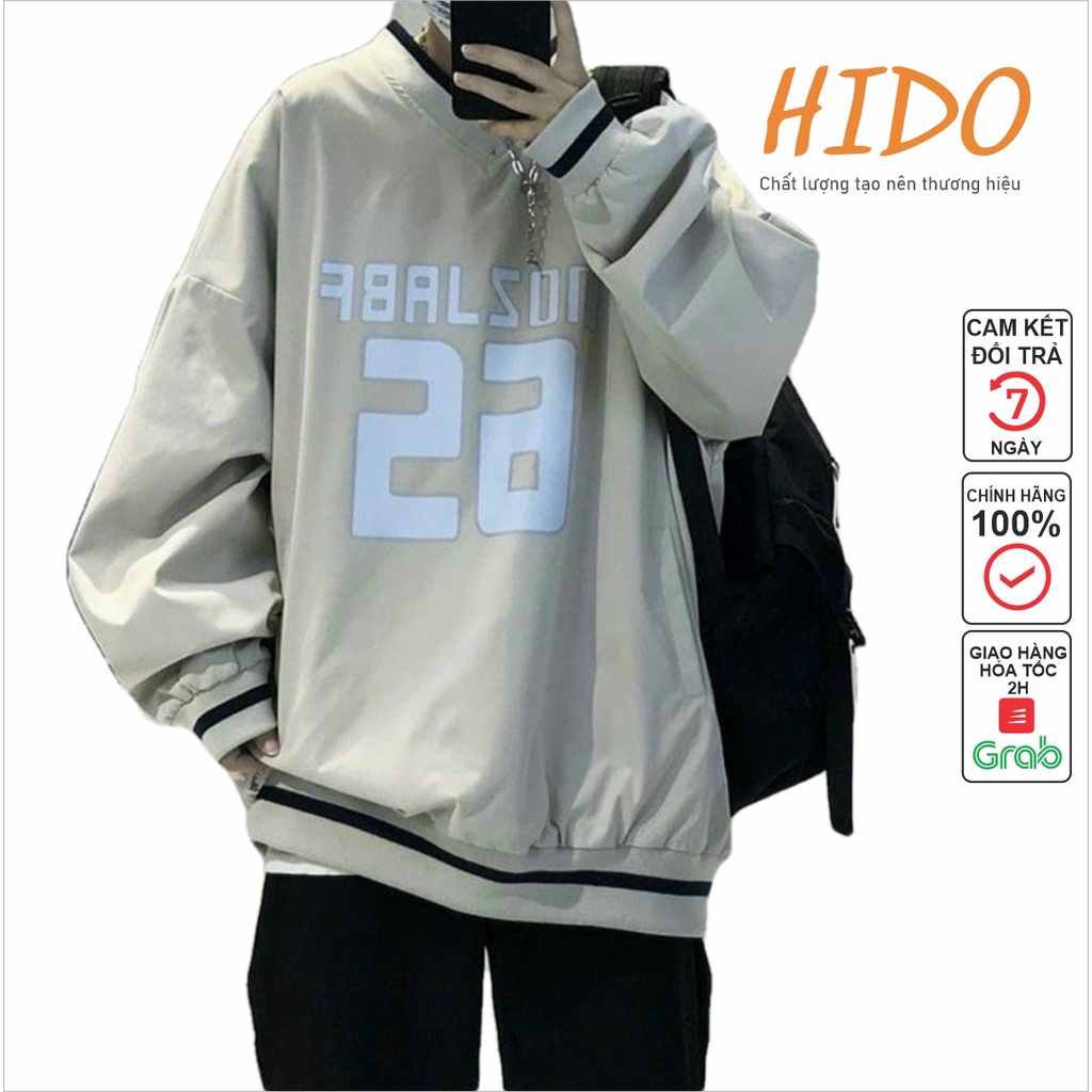 Áo Nỉ Sweater Cổ Tim Số 65 Áo Nỉ Trần Bông Dáng Rộng Tay Bồng Form Unisex Nam Nữ