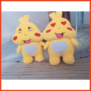Gối Ôm Khủng Long Ong Vàng - Gấu Bông Qoobee Mềm Mịn Siêu Đáng Yêu Cho Bé Kích Thước 35cm