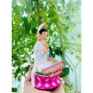Tượng phật bà quan âm 15 cm ( 4 màu )
