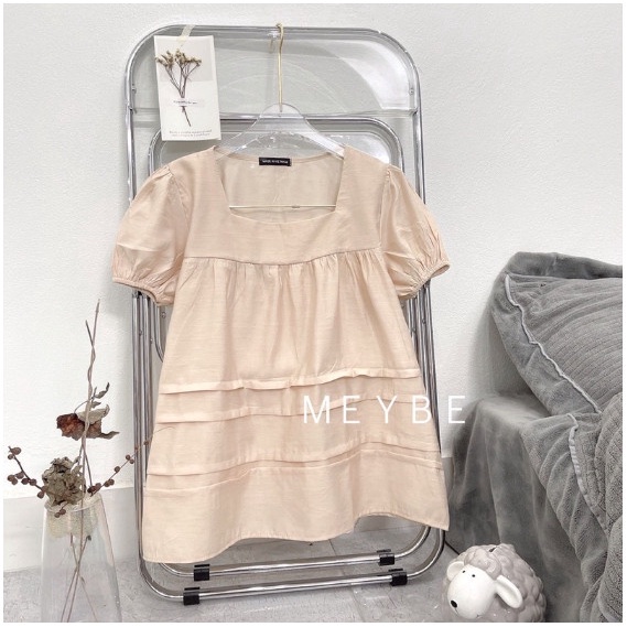 Áo bầu thiết kế cổ vuông