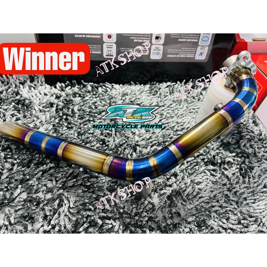 Cổ Pô Titanium 100% xịn hàng gia công gắn Pô zin gắn cho các loại xe Exciter 150. Ex 10, Ex135, Exciter 155 Vario Wave