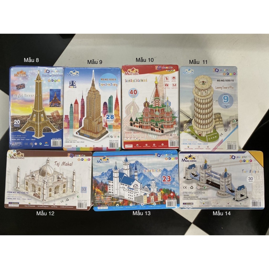 Xếp hình - lắp ghép 3D thông minh cho bé - 3D puzzle