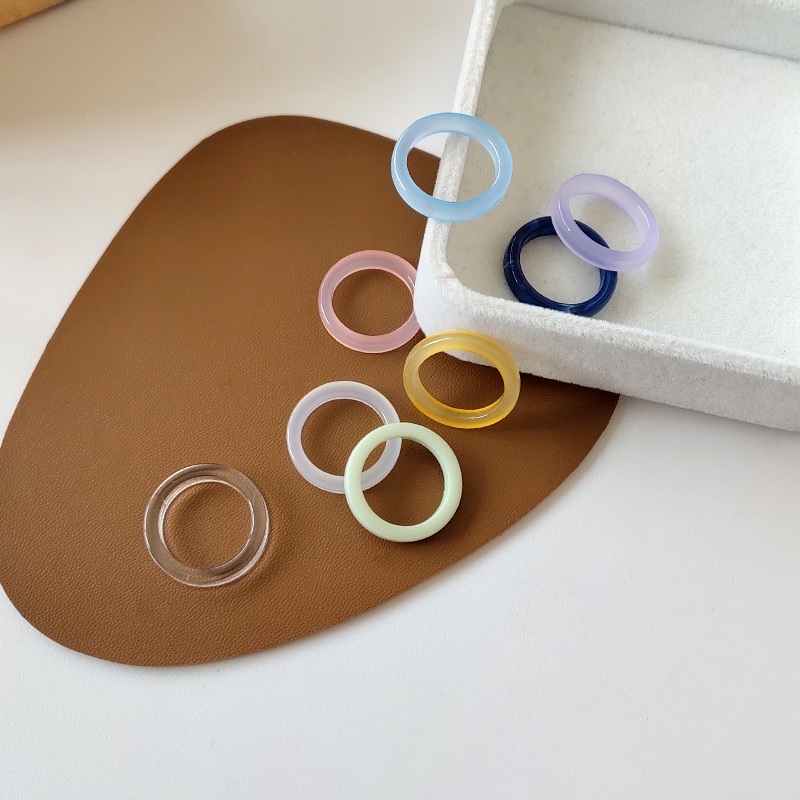 Nhẫn Đeo Ngón Tay Màu Kẹo Ngọt Dễ Thương Dành Cho Nữ