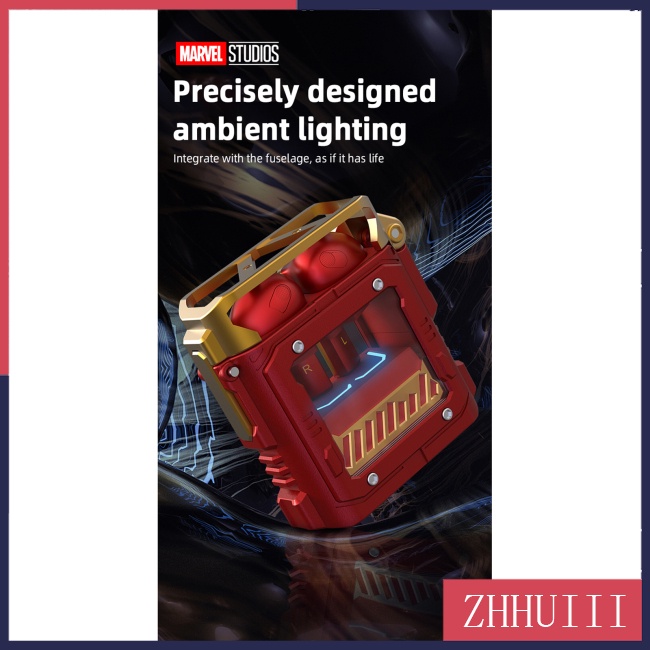 Tai Nghe Nhét Tai Bluetooth Tws Không Dây Chống Nước Phong Cách Marvel Thể Thao