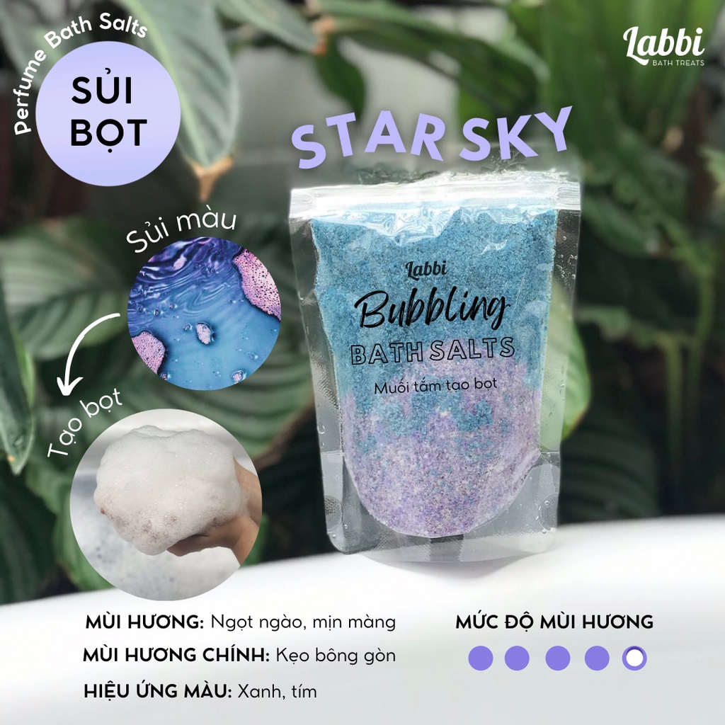 STAR SKY [Labbi] Tạo bọt bồn tắm / Muối tắm tạo bọt / Bubble Salts