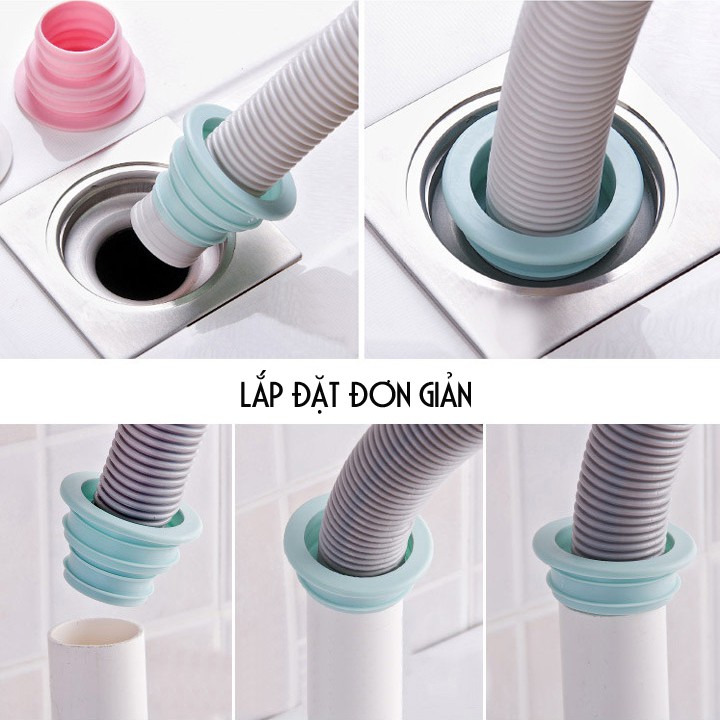 Phụ kiện Silicone chống mùi hôi vi khuẩn trào ngược lên cho thoát sàn máy giặt Minh House