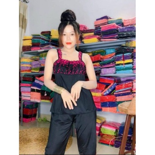 bộ đồ lửng thun lạnh Phối Ren size 5 (65_75kg)