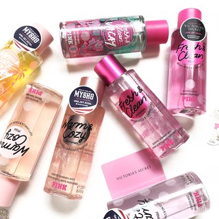 [250ml] Xịt toàn thân với kim tuyến, Pink - Warm & Cozy Shimmer Mist