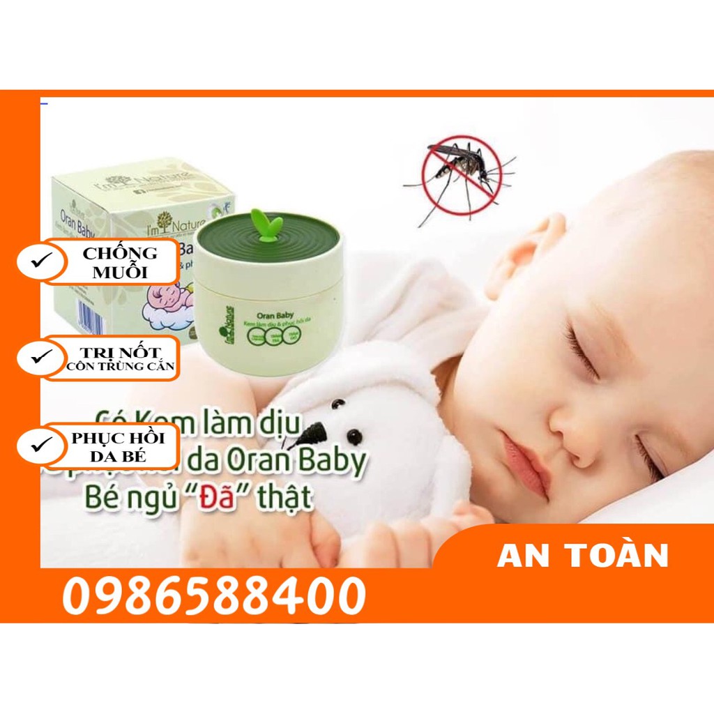 {FREESHIP} KEM CHỖNG MUỖI LÀM DỊU VÀ PHỤC HỒI DA ORANBABY I'M NATURE