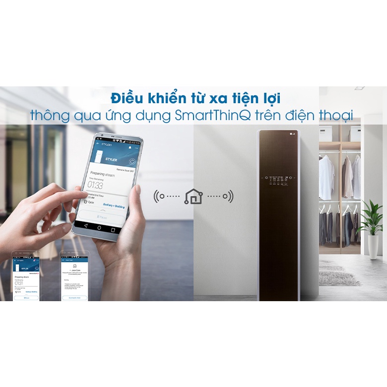 Tủ Chăm Sóc Quần Áo Thông Minh LG Styler Màu Nâu S3RF