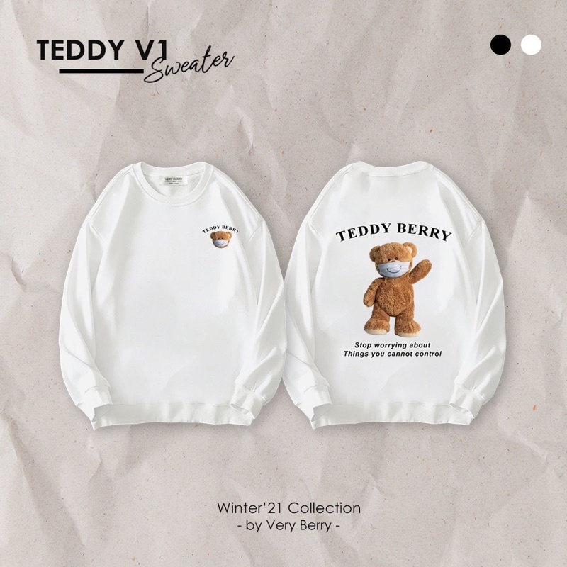 Sweater nỉ lót bông dày dặn siêu nhẹ Teddy Berry | BigBuy360 - bigbuy360.vn