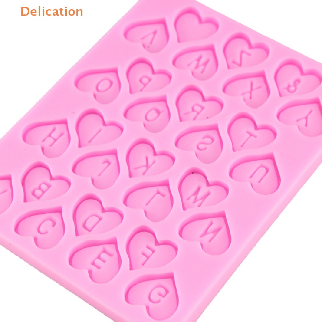 Khuôn Silicone Làm Bánh Hình Trái Tim Và Chữ 3D DIY