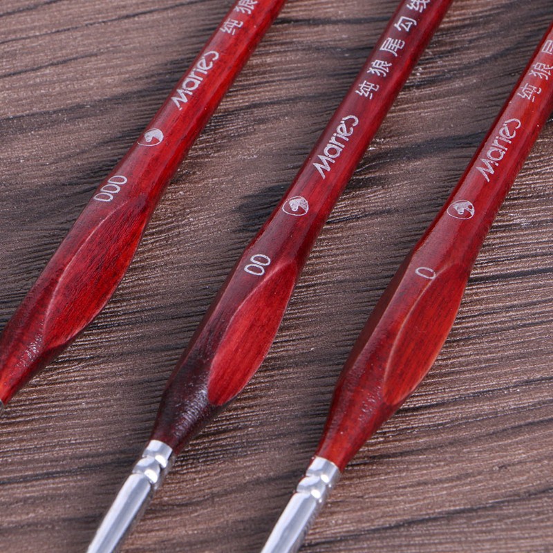 Cọ vẽ lông sói chuyên nghiệp chất lượng cao kích thước 0 00 000