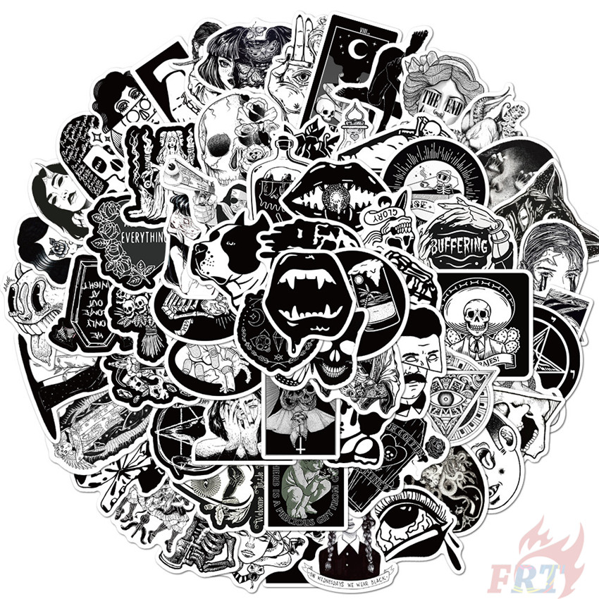 100Pcs/Set ❉ Gothic Punk Skull - Series B Sister &amp; Beauty Stickers ❉ Waterproof DIY Fashion Decals Doodle Stickers