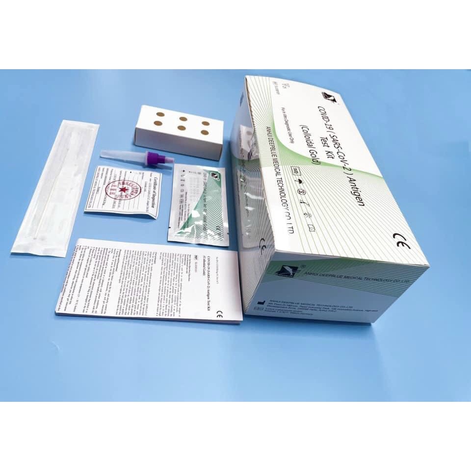 Bộ kít test nhanh Covid 19 [Chính hãng] Antingen test covid 19 lấy dịch họng, mũi được cấp phép bộ Y Tế