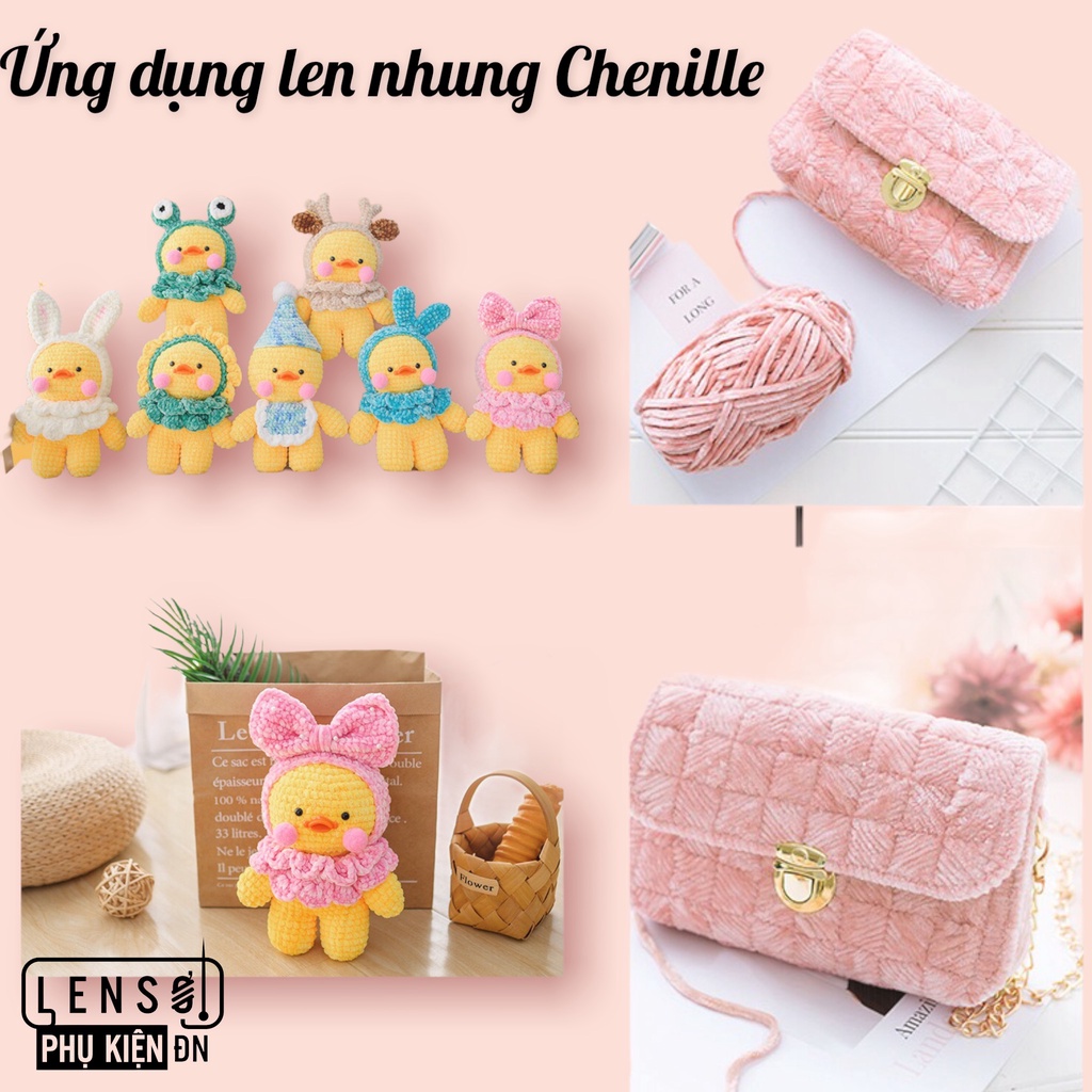 LEN NHUNG CHENILLE - 27k/ CUỘN 100GR