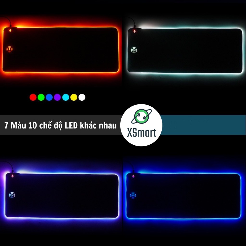 Lót Chuột Lớn LED RGB Tích Hợp Sạc Không Dây G96 PRO Cho Điện Thoại, Bàn Di Pad Chuột Có Nhiều Chế Độ Led Khác Nhau | BigBuy360 - bigbuy360.vn