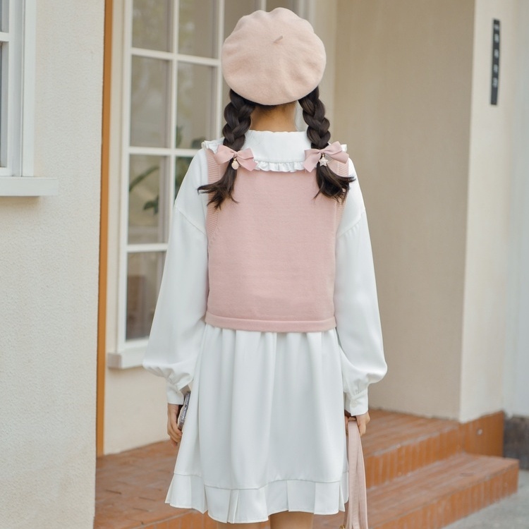 Áo Vest Phụ Nữ Cắt Tấm Đan Ngắn Mới