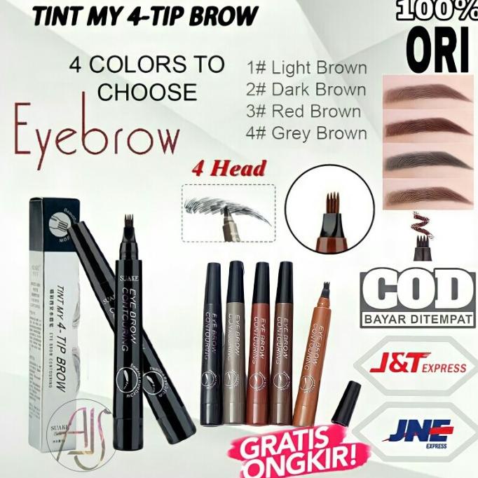 Bút Chì Kẻ Lông Mày Đầu 4 Răng Suake