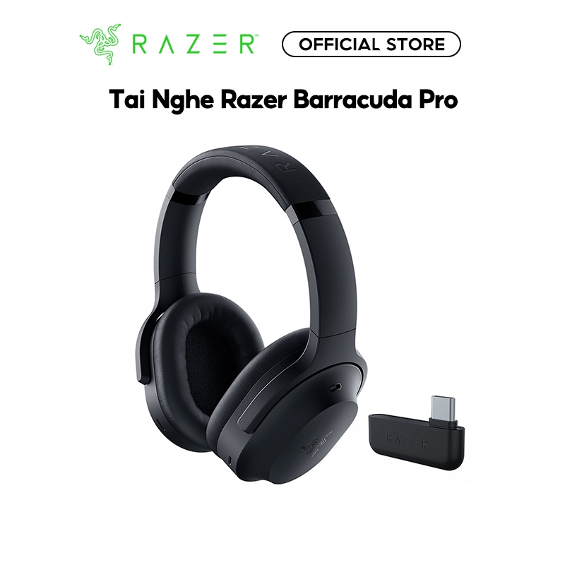 Tai nghe game không dây Razer Barracuda Pro chống ồn chủ động ANC Âm thanh vòm 7.1 Micrô kép chống ồn nhẹ 340 g