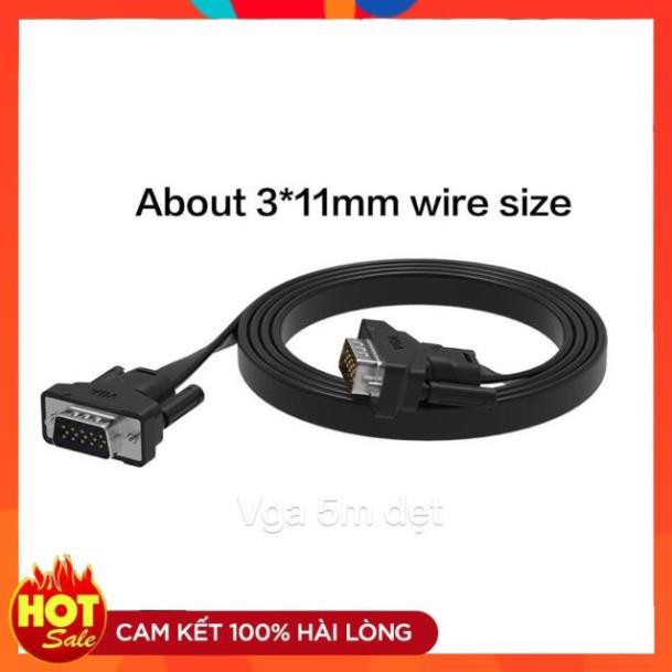 [Chính Hãng] Dây cáp VGA 5m dẹt 3+6 có chống nhiễu đường truyền tốt xịn giá rẻ chất lượng cao cấp