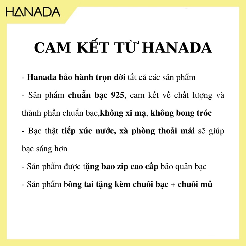 [Mã SKAMFSW175 giảm 10K đơn 50K] Dây Chuyền Bạc 925 Hanada 0152 Vòng Cổ Nữ Hoa Tuyết 5 Cánh Đơn Giản