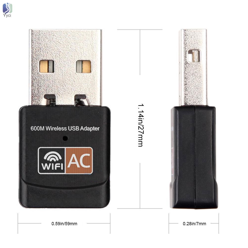 Đầu USB2.0 chuyển đổi mạng Wifi 600mbps 2.4g/5ghz Lan Ethernet 802.11ac cho PC | BigBuy360 - bigbuy360.vn