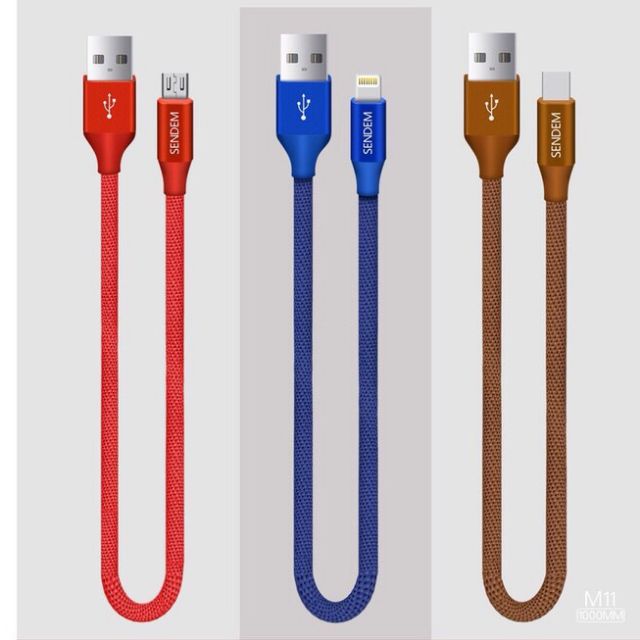 [CHÍNH HÃNG] Cáp dù sạc nhanh Type C, Lightning, Micro Sendem M11