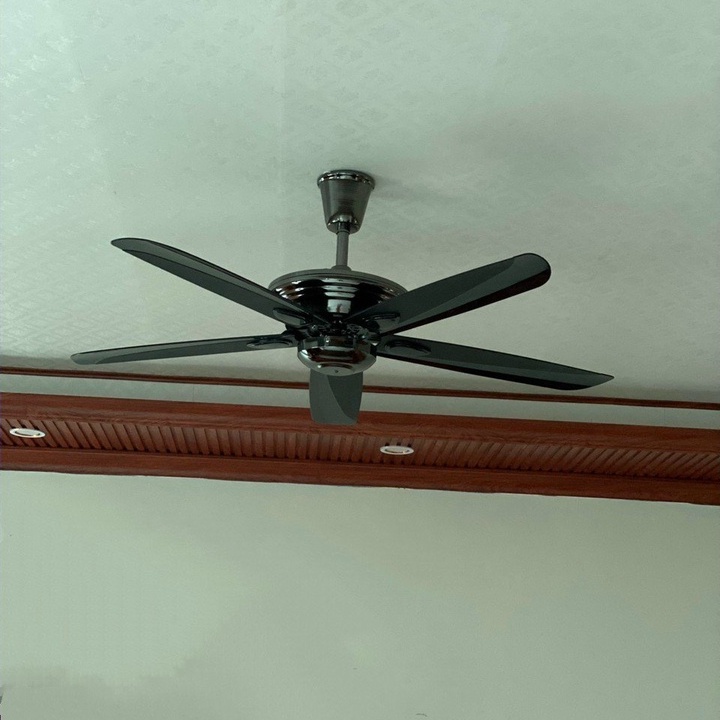 Quạt Trần Nhập Khẩu 5 Cánh Nhựa ABS, Không Bóng, Quạt Trần Trang Trí Phòng Khách