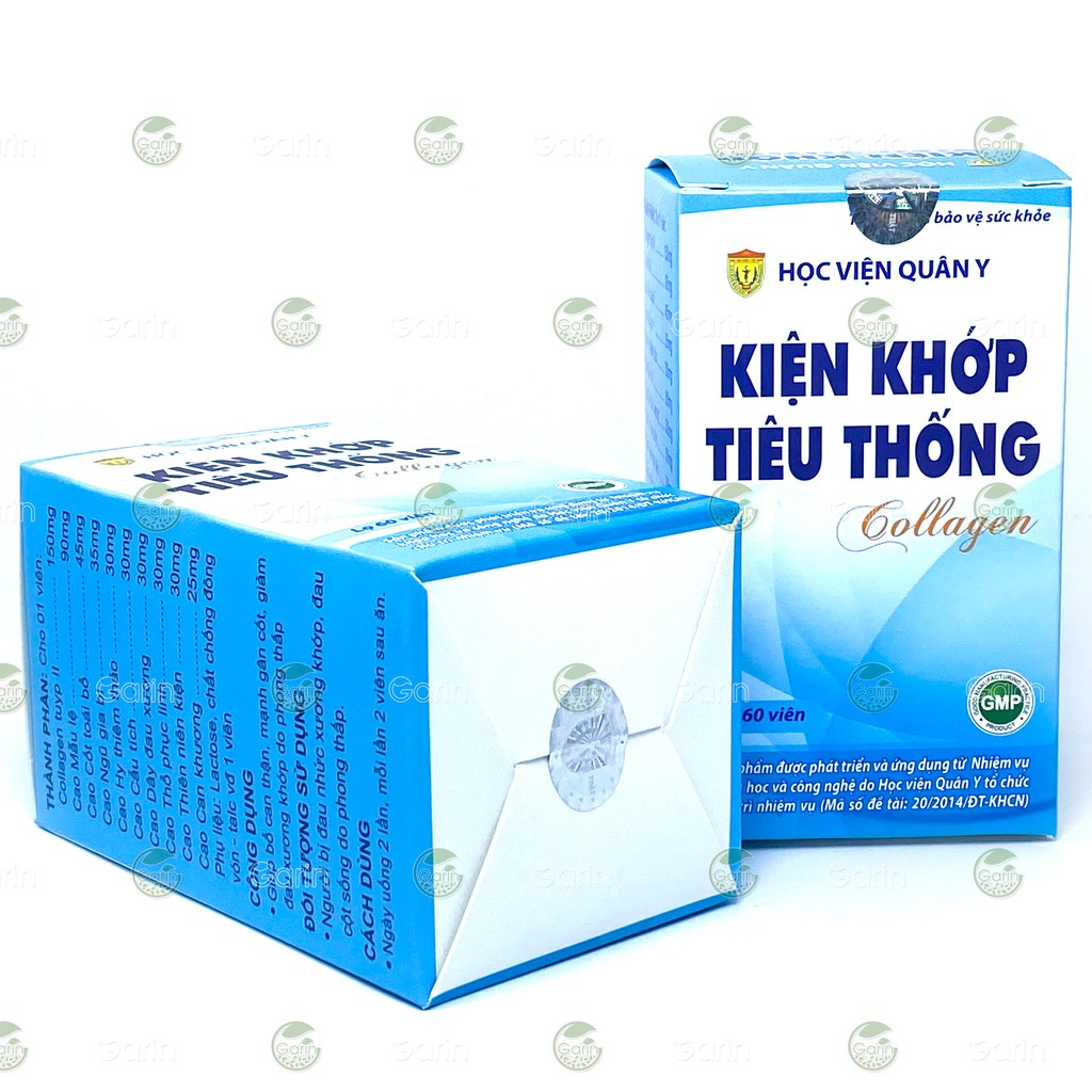 Bộ 4 hộp kiện khớp tiêu thống collagen Học Viện Quân Y (60 viên x 4) giúp bổ can thận, mạnh gân cốt, giảm đau xương khớp