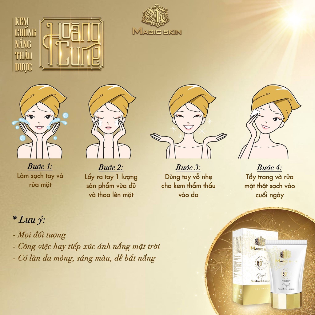 Kem chống nắng MỚI Magicskin 👍 Kem chống nắng thảo dược Hoàng cung ✔ CHÍNH HÃNG