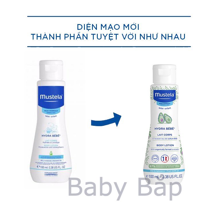 Kem dưỡng da toàn thân Mustela Hydra Bebe Body Lotion