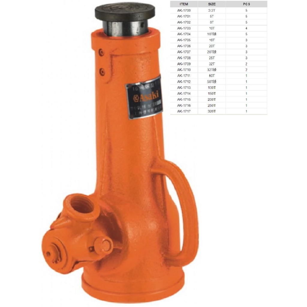 Con đội răng Asaki AK-1703 (khả năng đội 10 tấn)