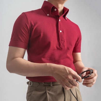 Áo phông Polo nam cổ Button Down 3 màu cổ bẻ eMOTiON, Áo thun Cotton phối màu lịch sự, trẻ trung | BigBuy360 - bigbuy360.vn