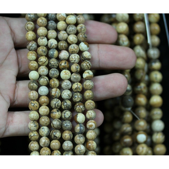 Chuỗi Hạt Đá Tròn Bằng Đá Tự Nhiên Màu Sắc Sặc Sỡ Kích Thước 4/6/8/10/12mm Dùng Làm Đồ Trang Sức