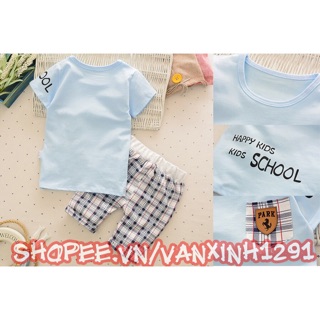 Bộ school cho bé trai giá cũ 150k