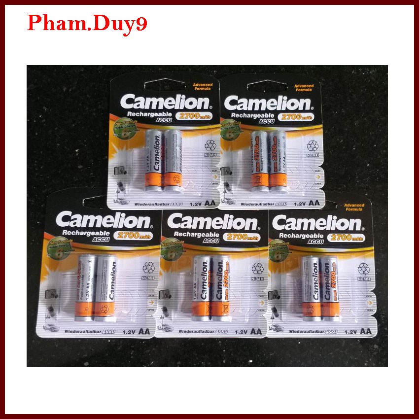 Pin Sạc AA Camelion 2700Mah Vỉ 2 Viên ( có VAT )