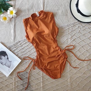 Đồ bơi bikini 1 mảnh cam đất kín đáo
