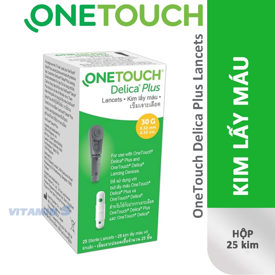 Kim lấy máu OneTouch Delica Plus ⚡ Lấy máu không đau, sản xuất Nhật Bản ⚡ Hộp 25 kim