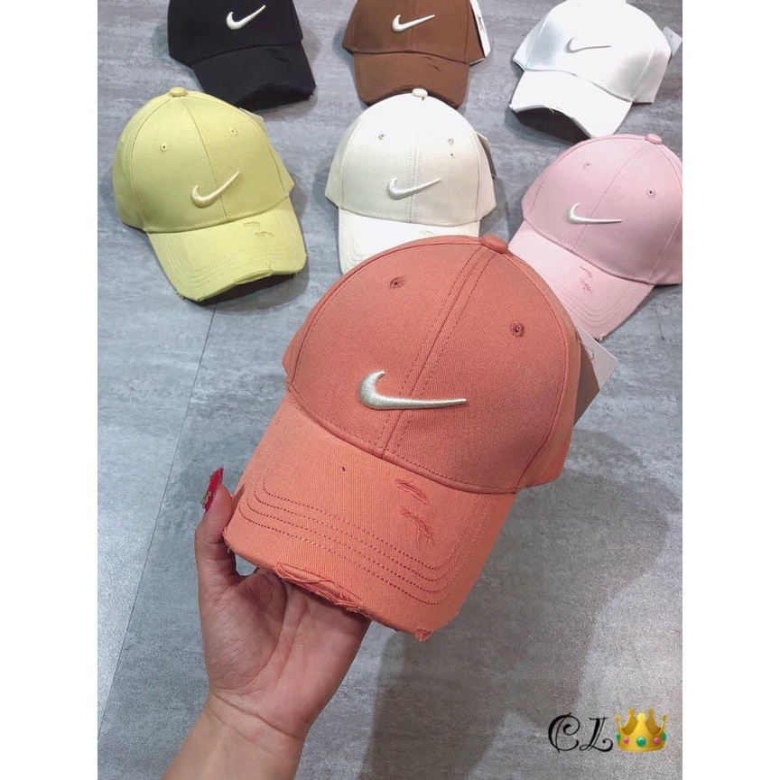 Mũ Nike Rách Tua Rua Chất Kaki Form Unisex Nam Nữ Phong Cách Cá Tính Hàng Loại Xịn