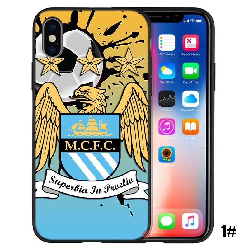 Ốp điện thoại silicon dẻo in logo Manchester City cho IPHONE XS MAX XR 10 X 5 5S 6 6S 7 8 PLUS SFI59