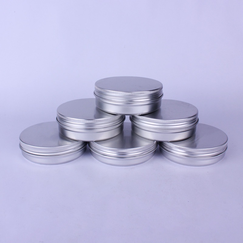 Hộp Thiếc Nhôm Bạc Rỗng 100ml Đựng Mực Mỹ Phẩm Có Nắp Và Vít